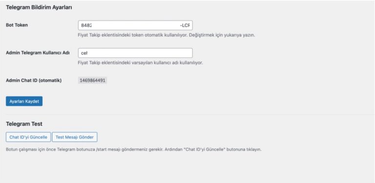 Telegram Notification Tools for WordPress