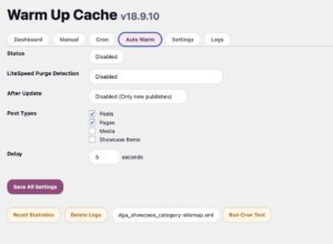 Warm Up Cache Plugin for WordPress